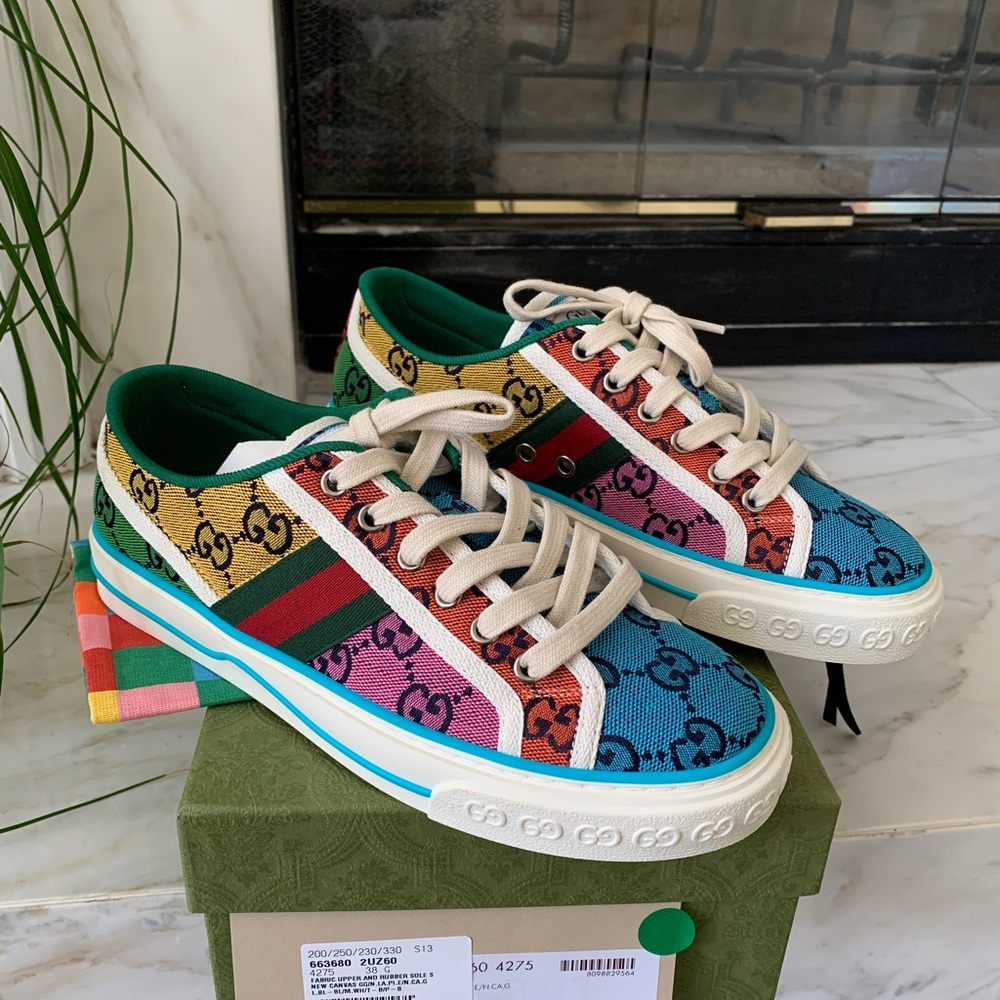 Gucci Multicolored Womens Tennis 1977 Canvas Sneakers